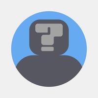 Icon anonymity. Crypto currency elements. Icon in flat style. vector