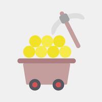 Icon proof of work. Crypto currency elements. Icon in flat style. vector