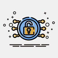 Icon decryption. Crypto currency elements. Icon in MBE style. vector