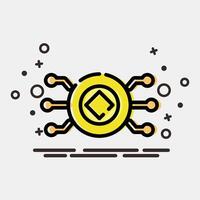 Icon crypto currency. Crypto currency elements. Icon in MBE style. vector