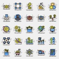 Icon set of crypto. Crypto currency elements. Icon in MBE style. vector