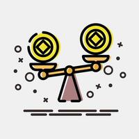Icon liquidity. Crypto currency elements. Icon in MBE style. vector