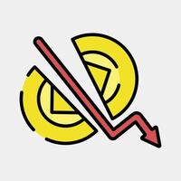 Icon crypto halving. Crypto currency elements. Icon in filled line style. vector