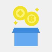 Icon block reward. Crypto currency elements. Icon in flat style. vector