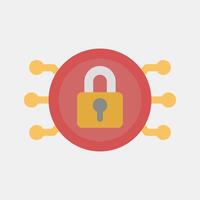 Icon encryption. Crypto currency elements. Icon in flat style. vector