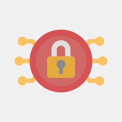 Icon encryption. Crypto currency elements. Icon in flat style.