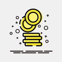 Icon coin. Crypto currency elements. Icon in MBE style. vector
