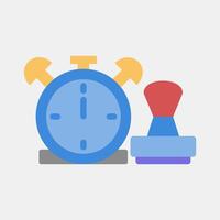 Icon time stamp. Crypto currency elements. Icon in flat style. vector