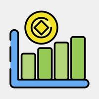 Icon hash rate. Crypto currency elements. Icon in filled line style. vector