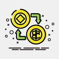 Icon arbitrage. Crypto currency elements. Icon in MBE style. vector
