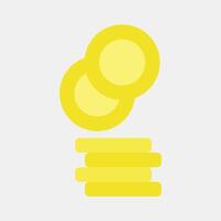 Icon coin. Crypto currency elements. Icon in flat style. vector