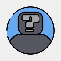 Icon anonymity. Crypto currency elements. Icon in filled line style. vector