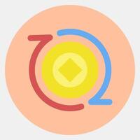 Icon crypto exchange. Crypto currency elements. Icon in color mate style. vector