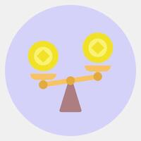Icon liquidity. Crypto currency elements. Icon in color mate style. vector