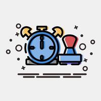 Icon time stamp. Crypto currency elements. Icon in MBE style. vector