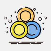 Icon token. Crypto currency elements. Icon in MBE style. vector