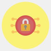 Icon encryption. Crypto currency elements. Icon in color mate style. vector