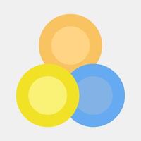 Icon token. Crypto currency elements. Icon in flat style. vector