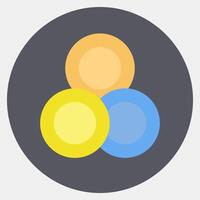 Icon token. Crypto currency elements. Icon in color mate style. vector