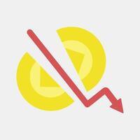 Icon crypto halving. Crypto currency elements. Icon in flat style. vector