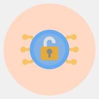 Icon decryption. Crypto currency elements. Icon in color mate style. vector