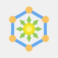 Icon defi. Crypto currency elements. Icon in flat style. vector