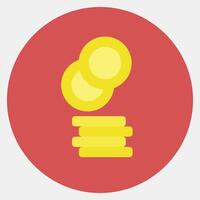 Icon coin. Crypto currency elements. Icon in color mate style. vector