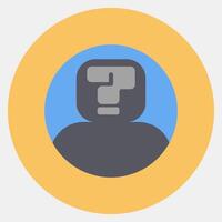 Icon anonymity. Crypto currency elements. Icon in color mate style. vector