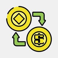 Icon arbitrage. Crypto currency elements. Icon in filled line style. vector