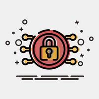 Icon encryption. Crypto currency elements. Icon in MBE style. vector