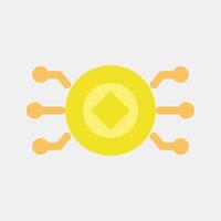 Icon crypto currency. Crypto currency elements. Icon in flat style. vector