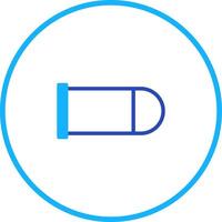 Simple Blue and White Bullet Icon with Circular Border Design Illustration Concept vector