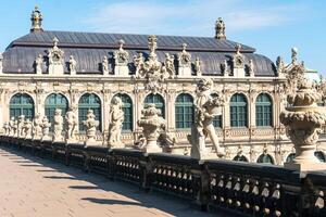 Dresden, Germany-august 16, 2022-view of the vast Zwinger complex, one of the most important baroque monuments in the city, during a sunny day- photo