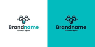 geek lab logo design vector