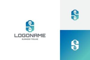 secure web s letter logo design vector