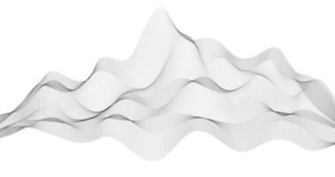 Abstract landscape particle on empty space grid network illustration. vector