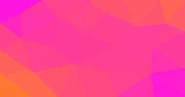 Abstract Pink Orange gradient low polygonal background Triangular vector