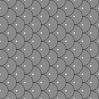seamless monochrome circle Spiral Design pattern. Abstract background art vector