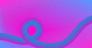 Abstract background with dynamic fluid pipe illustration. Pink blue purple Gradient vector