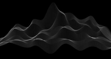 Horizon White Abstract wave of particles grid on black background science design vector