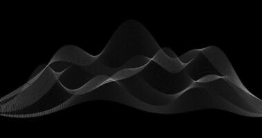 White Abstract wave of particles grid on black background science design vector