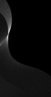 Abstract wavy lines on a vertical black background Design element illustration vector