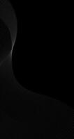 Dark abstract background with a glowing abstract particles dots waves, design element Vertical orientation vector