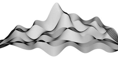 Abstract background with black wave lines on empty space geography design illustration vector