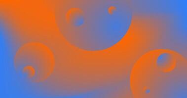 copy space Abstract background with spheres in blue and orange Gradient colors illustration vector