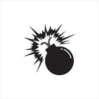 Exploding Bomb icon with white background vector