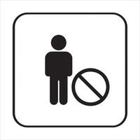 No Pedestrians with white background vector
