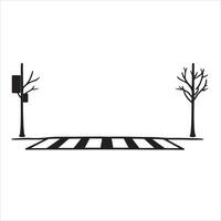 Pedestrian Crossing with white background vector