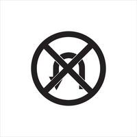 No turning allowed vector