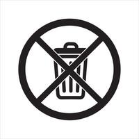 No Littering icon with white background vector